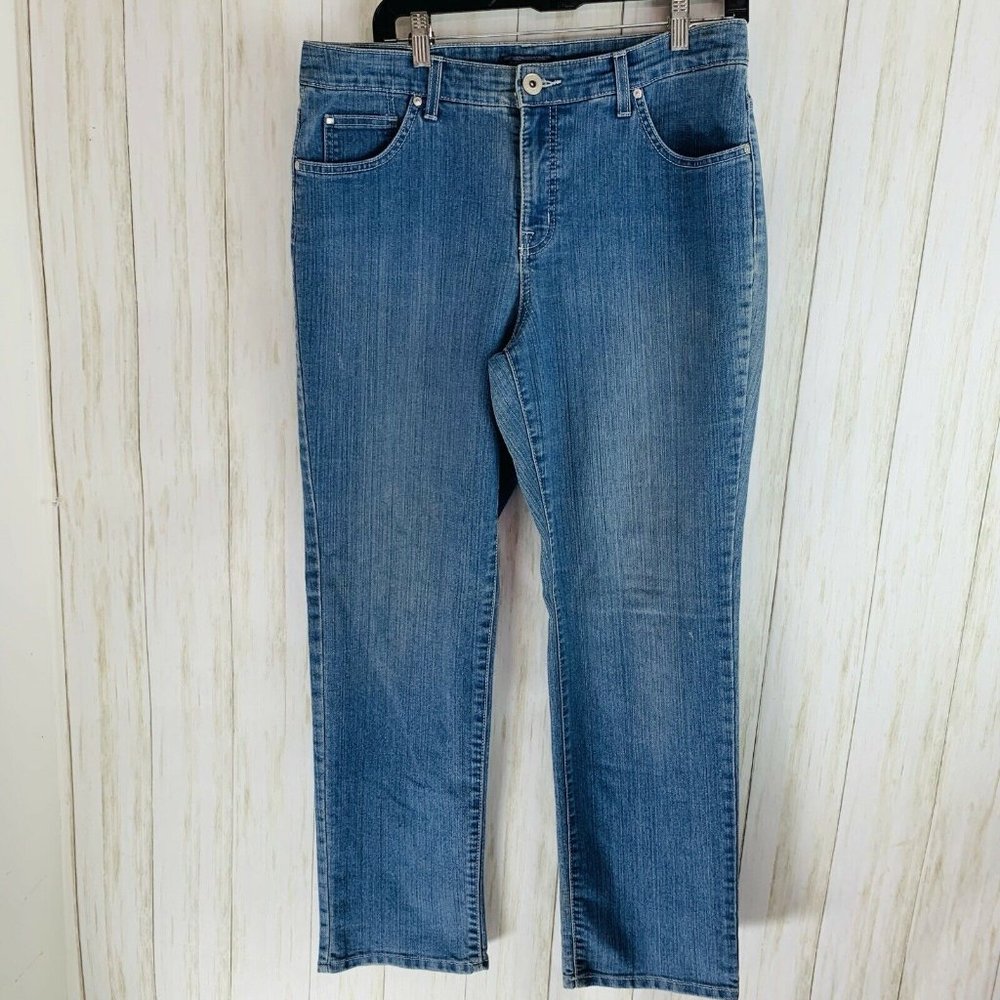 Womens Bandolino Missy Denim Blue Jeans MANDIE Size 12 W 36 L 31